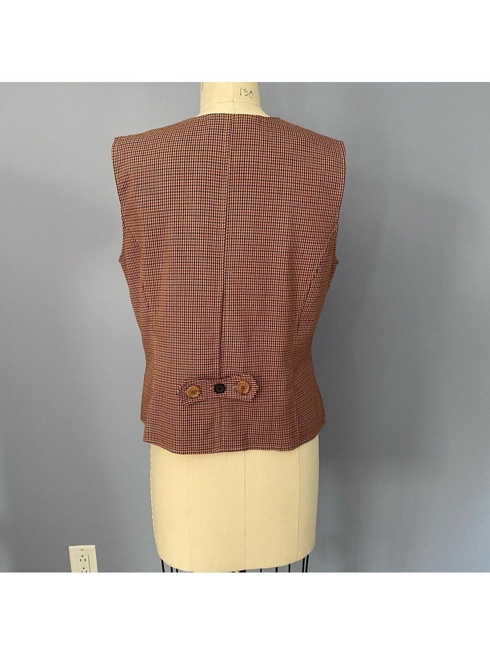 Relativity Brown Houndstooth Women’s Vest Sz M - Picture 6 of 10